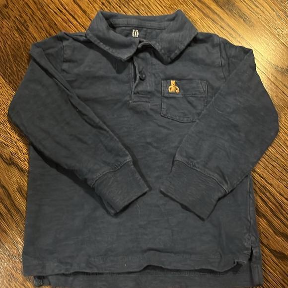 Two Baby Gap Long Sleeve Polos, Size 2T - Picture 3 of 3